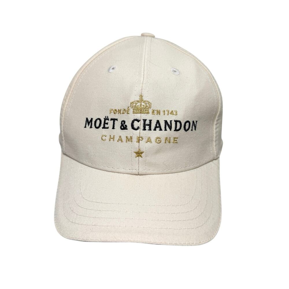 Moet & Chandon Champagne Baseball Cap Hat OS Off White Adjustable Luxury